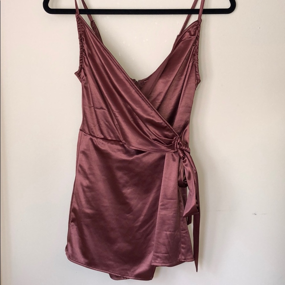 Silky Crossed Romper